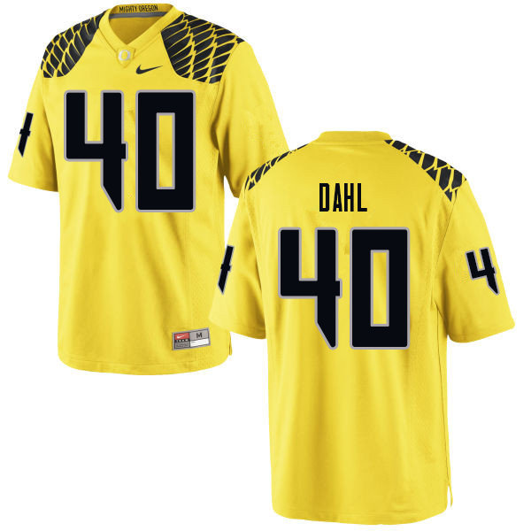 Men #40 Noah Dahl Oregn Ducks College Football Jerseys Sale-Yellow